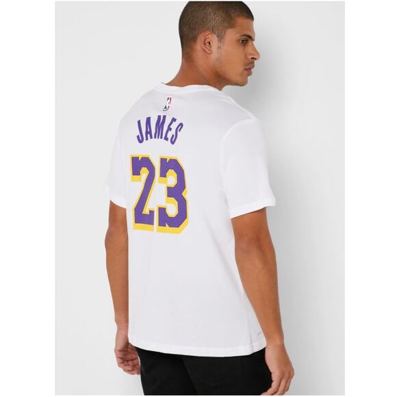 NIKE Los Angeles Lakers Lebron James T Shirt Sz M - Picture 9 of 9